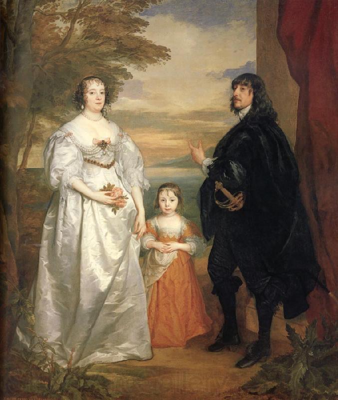 Anthony Van Dyck James,seventh earl of derby,his lady and child Norge oil painting art